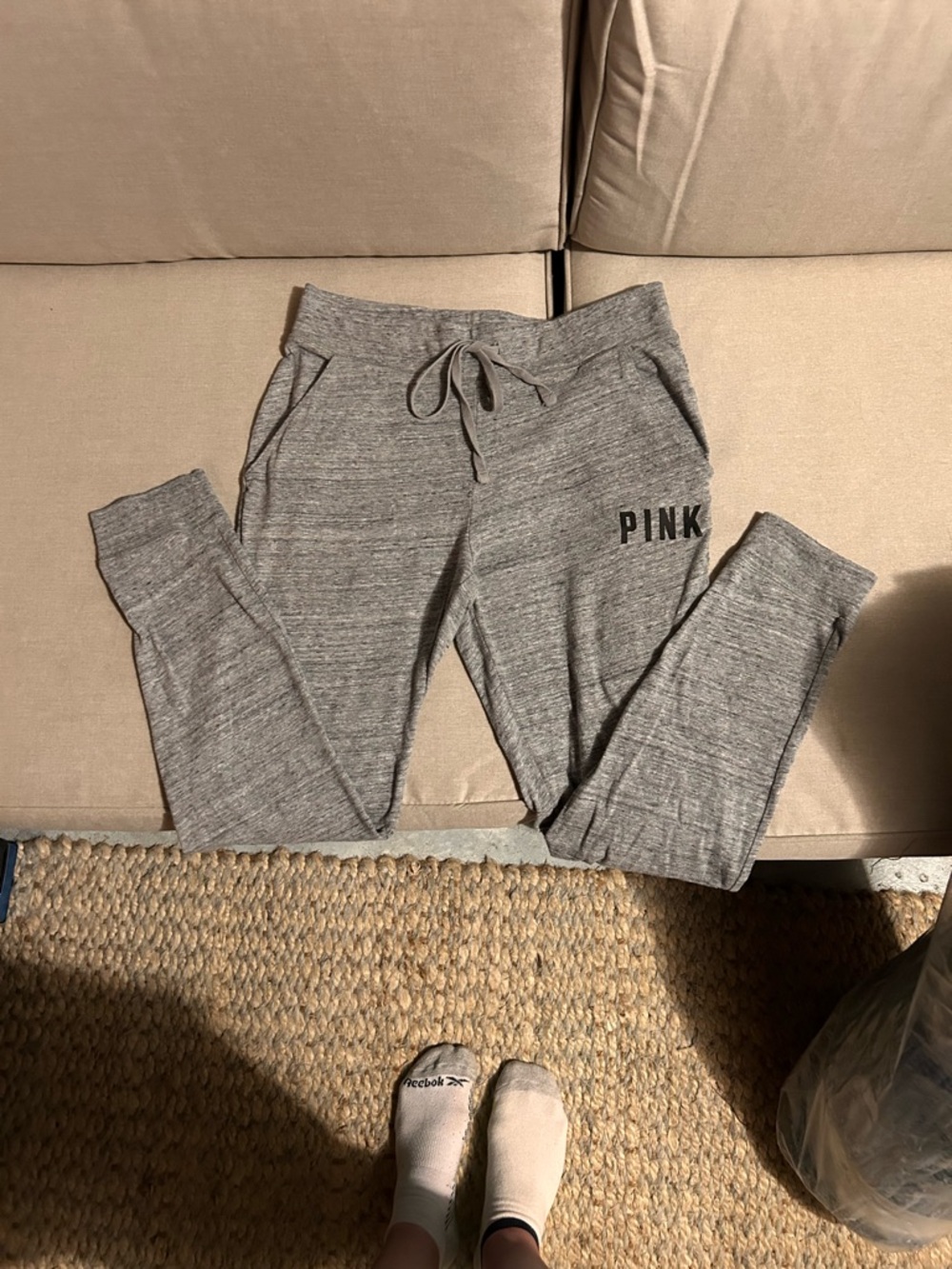 PINK Victoria's Secret Gray Logo Sweatpants